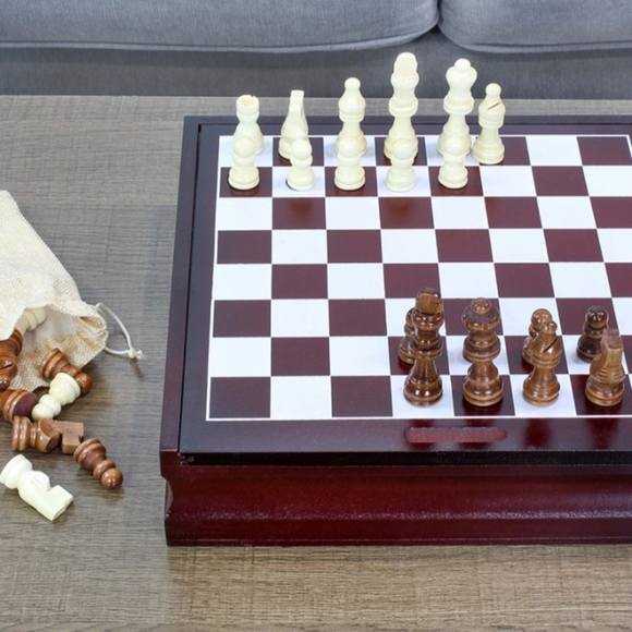 Complete Wooden Chess Pieces (32 Pieces), Wooden Replacement Chess Figures - Picture 3 of 5